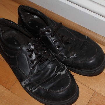 your shoes are nearly worn out.