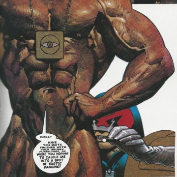 Phillips' version of Waugh's physique is highly exaggerated, but feasible